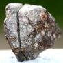 Meteorite complete stone cut in 2 and polished 17 grams Image 2