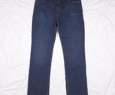 Levi's Dark Wash Indigo Navy Blue 511 Slim Straight Leg Jeans W42/L34
