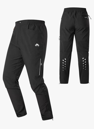 INBIKE Men's Quick Dry Cycling Pants with Zip Pockets, Lightweight Breathable, Reflective
