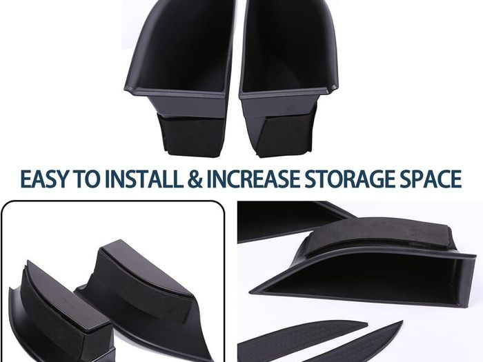 Free Tracked Postage! For Rage Rover Evoque 2016 2017 Car Plactic Black Door Storage Box Glove Container Holder Tray.