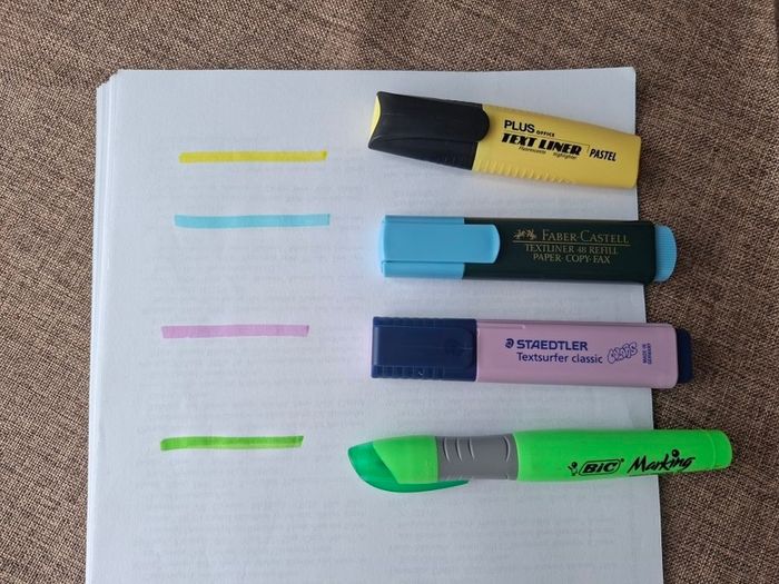 Selection of highlighter