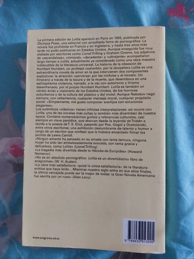 Lolita Book, softcover libro - Spanish, Espanol