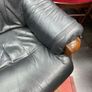 Black leather armchair Image 6