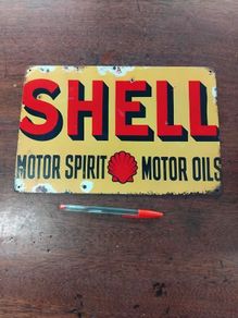 Shell metal sign