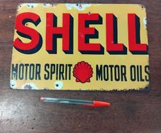 Shell metal sign