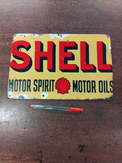 Shell metal sign
