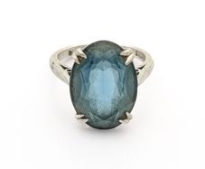 Vintage 925 Sterling Silver Blue Stone Ring