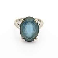 Vintage 925 Sterling Silver Blue Stone Ring
