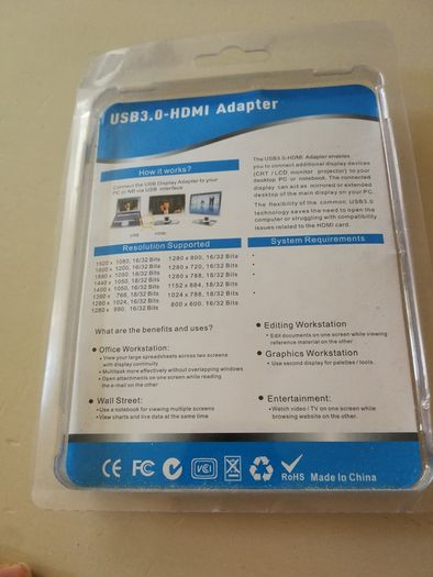 Usb 3.0 To Hdmi Adapter