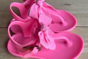 Country Road Neon Pink Bow Jelly girls sandals with bow EU24 BNWOT