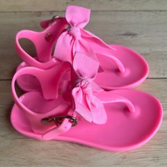 Country Road Neon Pink Bow Jelly girls sandals with bow EU24 BNWOT