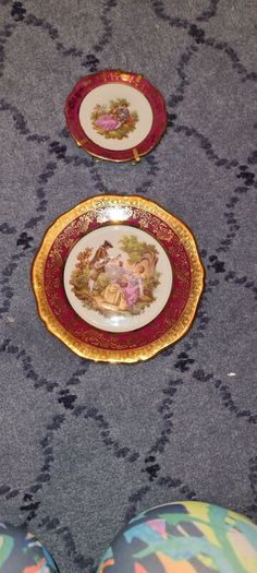 2 Miniature Limoges Plates