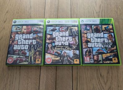 Xbox 360 GTA Bundle  GTA V + IV + Episodes from Liberty City