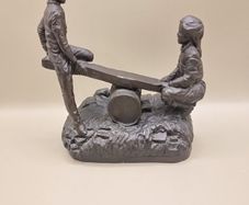 Genesis Fine Arts See-Saw Figurine - Cast Bronze. B Ormond. Made in Ireland