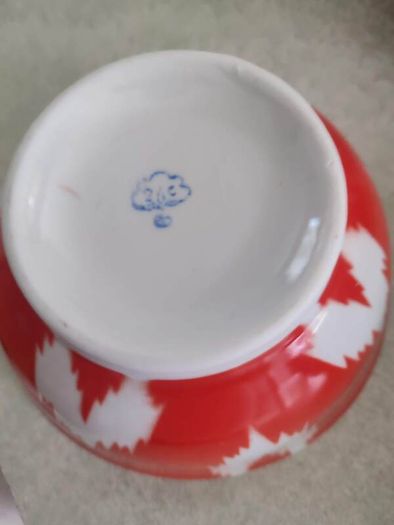 SET OF 3 BOWLES 2   Russian Gardner-style Ikat one red other one blue design Porcelain Tea Bowl AND ONE Vintage Uzbekistan red ikat soup bowl