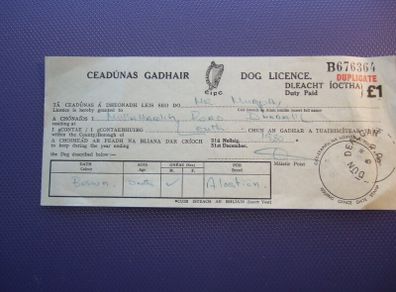 Irish Memorabilia.