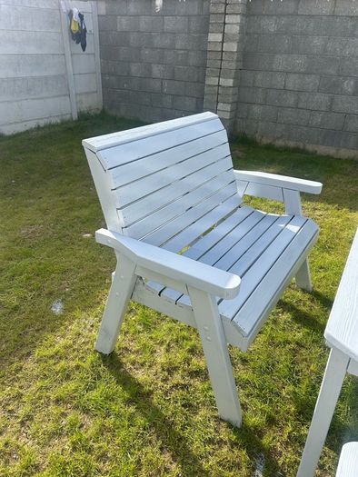 large garden table and chairs