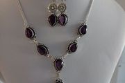 Gemstone Necklace &amp; Earrings Set