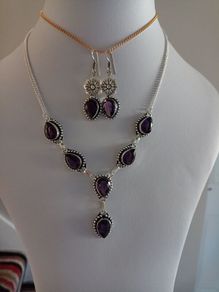 Gemstone Necklace & Earrings Set