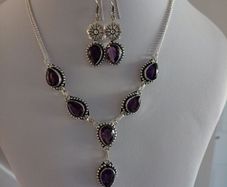 Gemstone Necklace & Earrings Set
