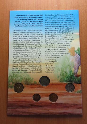 Morocco vintage original coins set