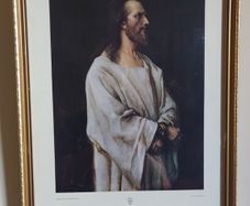 Vintage Religious Framed Picture - The Saviour/Christ Before Pilate - Mihaly Munkacsy