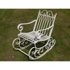 Rocking chair Single  White Straight  D2440