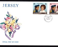 1973 Jersey Royal Wedding Princess Anne and Captain Mark Philips Commemorative Stamps First Day Cover (FDC)