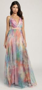 Lulus Watercolour Backless dress size 14-16