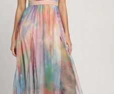 Lulus Watercolour Backless dress size 14-16