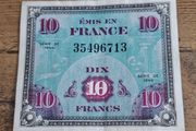 France, 10 Francs 1944 banknote, good condition - free standard postage