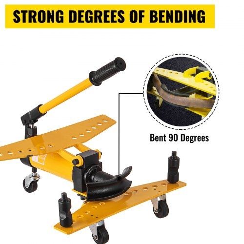 Manual Hydraulic Pipe Tube Bender Machine 10 Ton Manual Hydraulic Tube Bending Machine 6.4-25.4 mm Diameter 6 Dies for Heating and Piping Construction