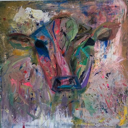 Original Abstract Painting Dublin Cow Painting