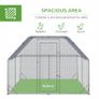 Chicken Run with Roof, Walk-In Chicken Coop Outdoor for 10-12 Chickens, Hen House Duck Pen, 2.8 x 3.8 x 2 m Image 5