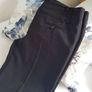 Pinstripe 29" Leg Black Trousers - Size12 Image 3
