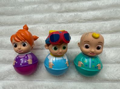 Hasbro Weebles Cocomelon JJ & Friends 3 Figures Used Dirty Please see pictures