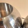 Pair of Vintage 90's Ikea Aluminium Nassjo Sphere Candle Holders Image 7
