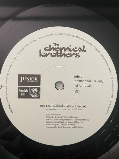 The Chemical Brothers - Life Is Sweet - 12" Double Vinyl DJ Promo - CHEMSTDJ2 - 1995 - Junior Boys Own Recordings
