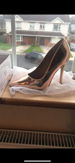 Rose gold shoes