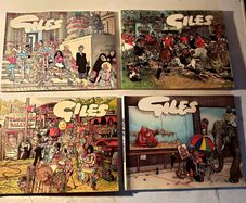 Four Vintage Giles Cartoon Books