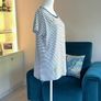 Ladies Navy & White Stripped Regatta Short Sleeved Tee Shirt Image 5