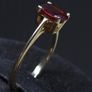 Vintage 9ct Gold Red Stone Ring Fully Hallmarked Birmingham Size 53.5 Image 3