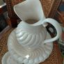 beautiful French porcelain wash bowl, pitcher & soap dish set Image 9