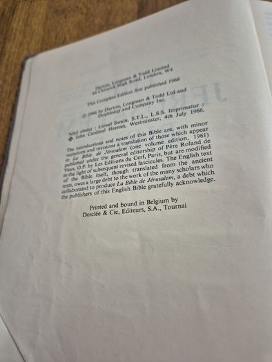 Rare Find. Vintage 1966 The Jerusalem Bible Darton, Longman & Todd
