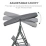 3 Seater Garden Swing Bench with Canopy Image 6