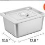 NEW  220v 3 pin plug ,Commercial Food Warmer, 1500W Electric Stainless Steel Steam Food Warmer with Glass Cover, 3- Pan Countertop Buffet Bain Marie with Soup & Perforated Ladles, for Catering, Restaurant & Party Image 3
