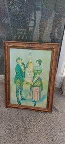 framed advertising Alderdice & Duncan ,newery ireland irish whiskey, few marks on picture,sold as seen ,nice in any home bar or man cave pub restaurant etc,,cme from closed down pub, abit faded etc ,see pictures for condition, sold as seen