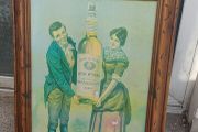 framed advertising Alderdice &amp; Duncan ,newery ireland irish whiskey, few marks on picture,sold as seen ,nice in any home bar or man cave pub restaurant etc,,cme from closed down pub, abit faded etc ,see pictures for condition, sold as seen