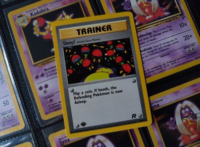 Sleep! FIRST EDITION ! from Team Rocket Set ! 2000 ! Pokemon Card !