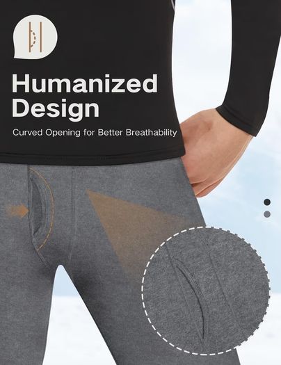 Brand New Men's Thermal Long Underpants 2-Pack Warm Base Layer - L